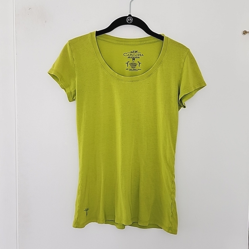 Cariloha Lime green bamboo tee